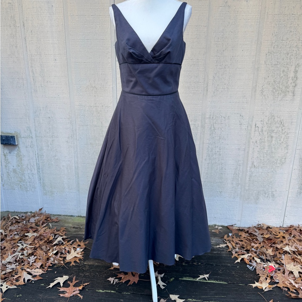 Vintage Elegant Purple Black Sleeveless Cocktail Dress - Picture 2 of 10